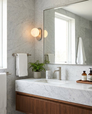 Paola Orb Alabaster Wall Sconce