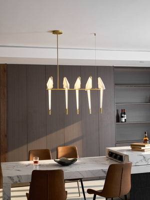 Paper Crane Bird LED Chandelier