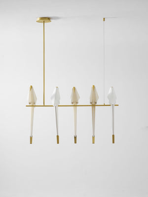 Paper Crane Bird LED Chandelier