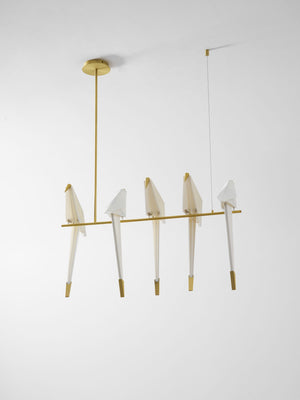 Paper Crane Bird LED Chandelier