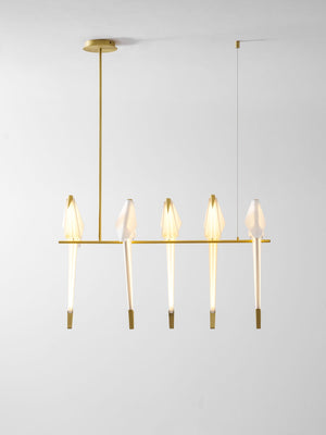 Paper Crane Bird LED Chandelier