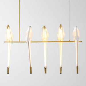 Paper Crane Bird LED Chandelier