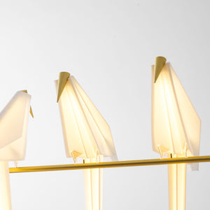 Paper Crane Bird LED Chandelier