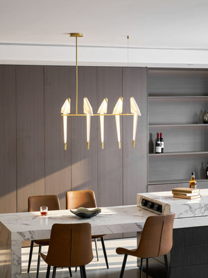 Paper Crane Bird LED Chandelier