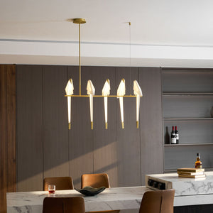 Paper Crane Bird LED Chandelier