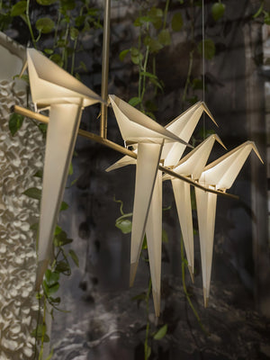 Paper Crane Bird LED Chandelier