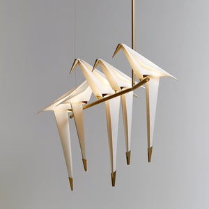 Paper Crane Bird LED Chandelier