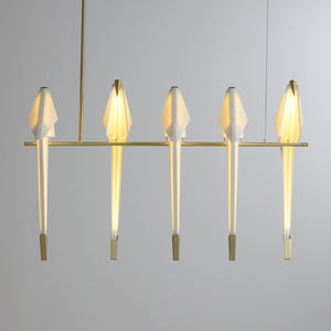 Paper Crane Bird LED Chandelier