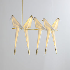 Paper Crane Bird LED Chandelier