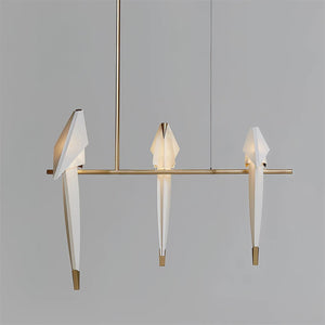 Paper Crane Bird LED Chandelier