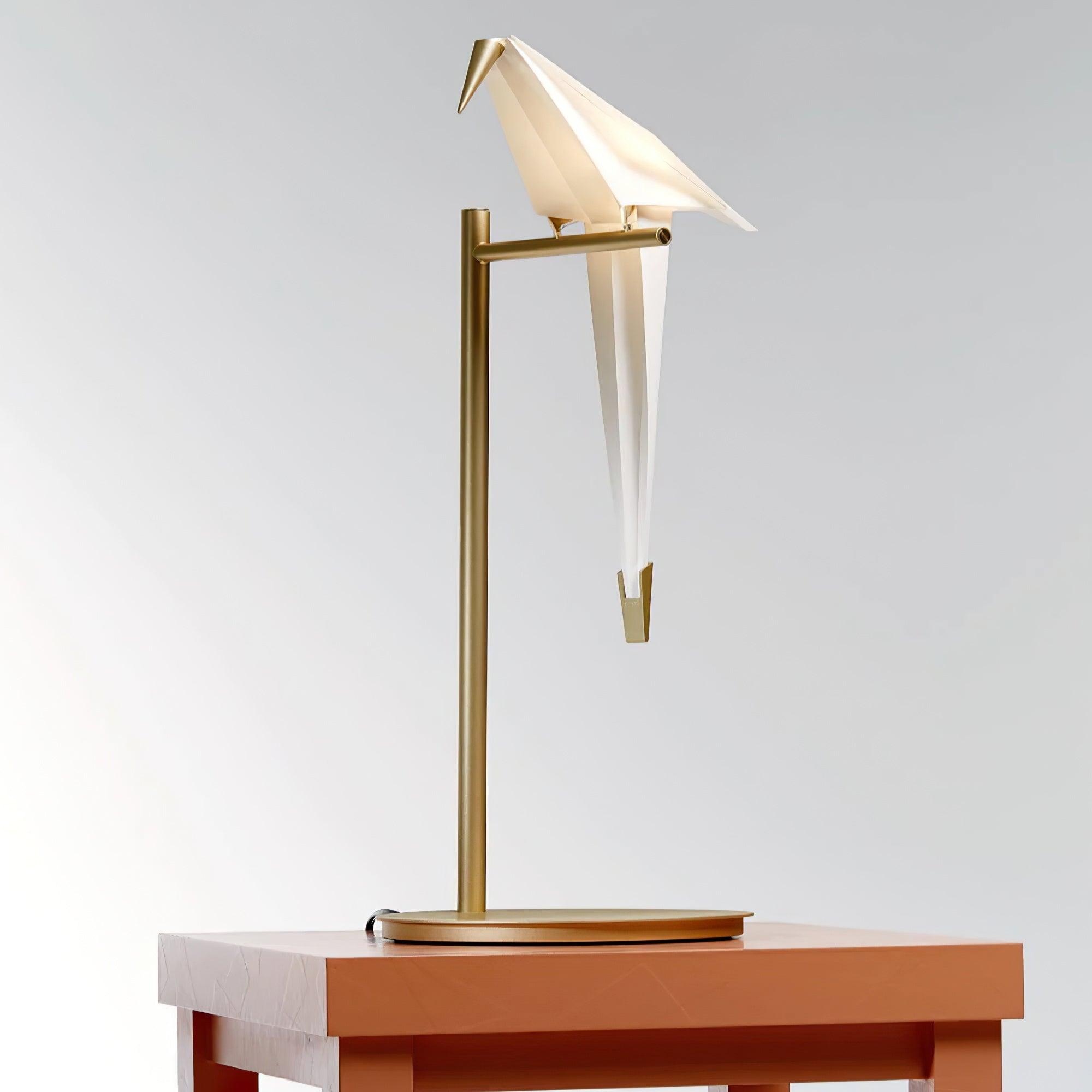 White Paper Crane Table Lamp 8.6″- 25.5″ - Docos