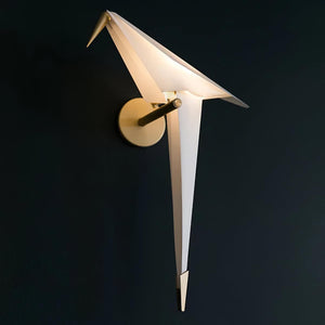 White Paper Crane Wall Lamp 13.7″- 21.6″ - Docos