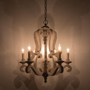 Parrotuncle Wooden Candle Chandelier