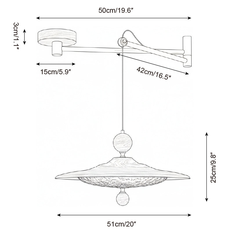 Pavilion Swing Arm Pendant Lamp