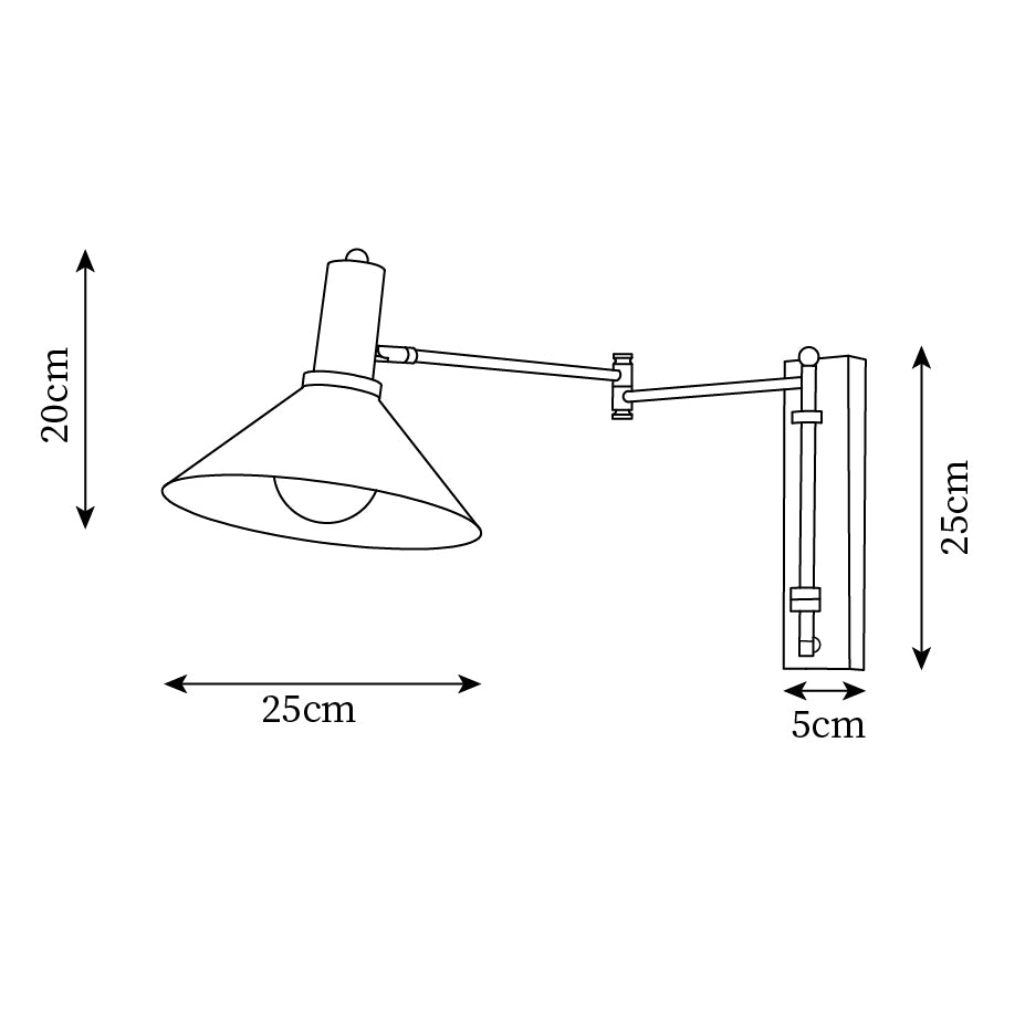 Peak Wandleuchte 9,8″- 10,2″