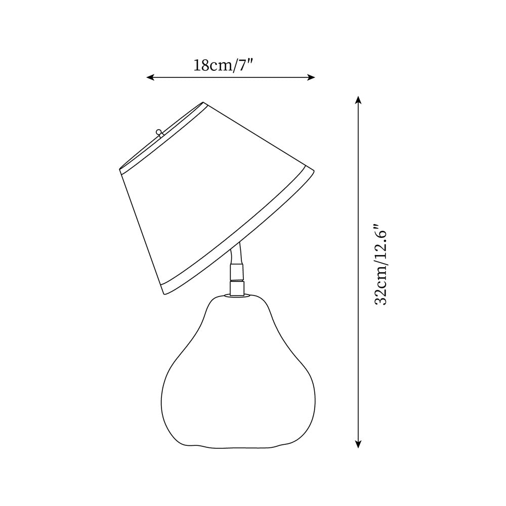 Pear Table Lamp 7″- 12.6″