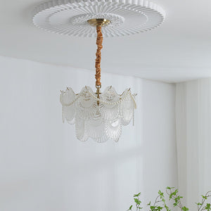 Pearl Glass Shell Chandelier