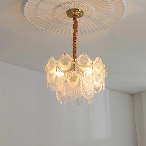 Pearl Glass Shell Chandelier