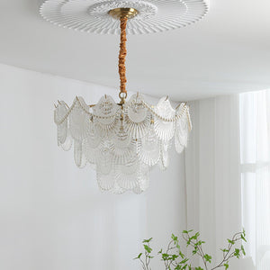 Pearl Glass Shell Chandelier