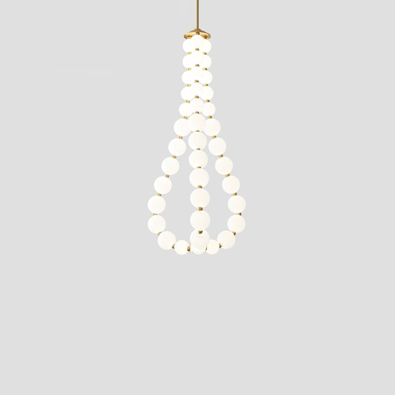 Glass Pearl Necklace Chandelier