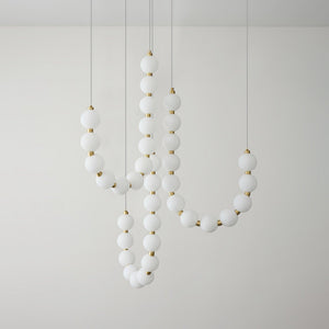 Glass Pearl Necklace Chandelier