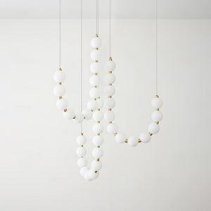 Glass Pearl Necklace Chandelier
