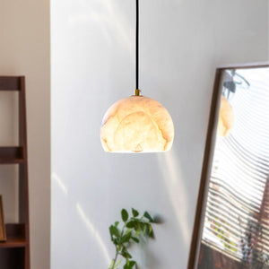 Petal Alabaster Dome Staircase Chandelier