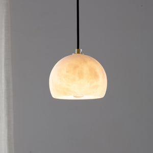 Petal Alabaster Dome Staircase Chandelier