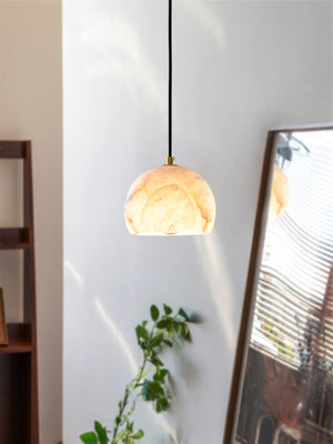 Petal Alabaster Dome Staircase Chandelier