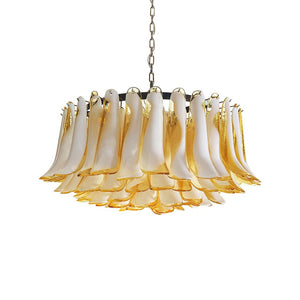 Petal Amber Glass Chandelier