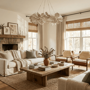 Petal Grove Plaster Chandelier