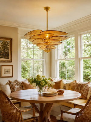 Petals Gold Murano Chandelier