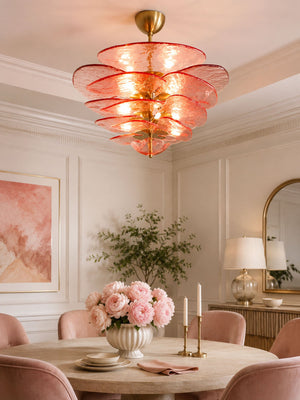 Petals Gold Murano Chandelier