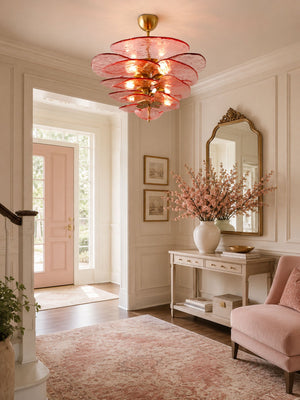 Petals Gold Murano Chandelier