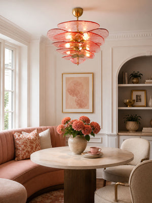 Petals Gold Murano Chandelier