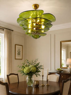 Petals Gold Murano Chandelier