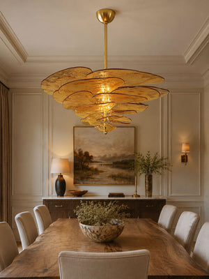 Petals Gold Murano Chandelier