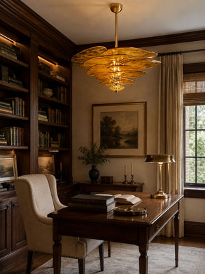 Petals Gold Murano Chandelier