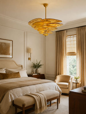 Petals Gold Murano Chandelier