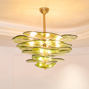 Petals Gold Murano Chandelier