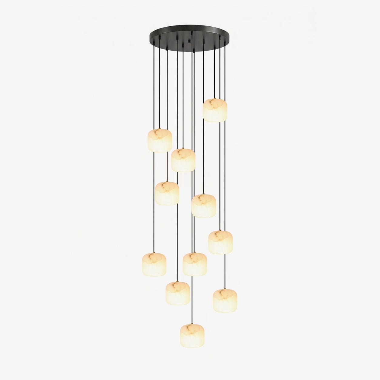Pillow Alabaster Cluster Chandelier