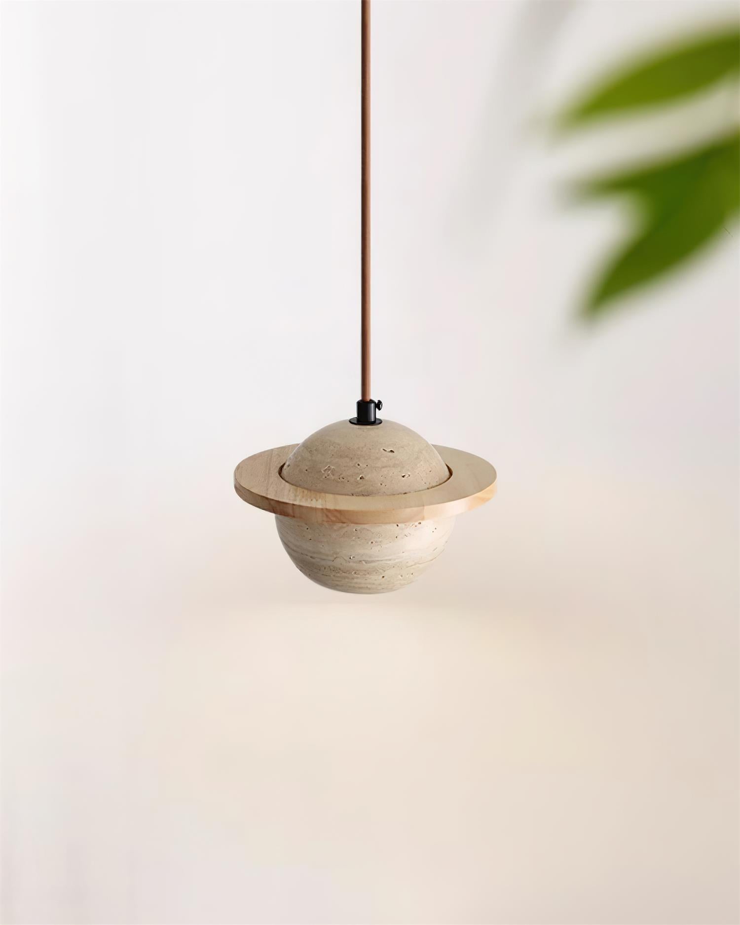 Planet Travertine Pendant Light