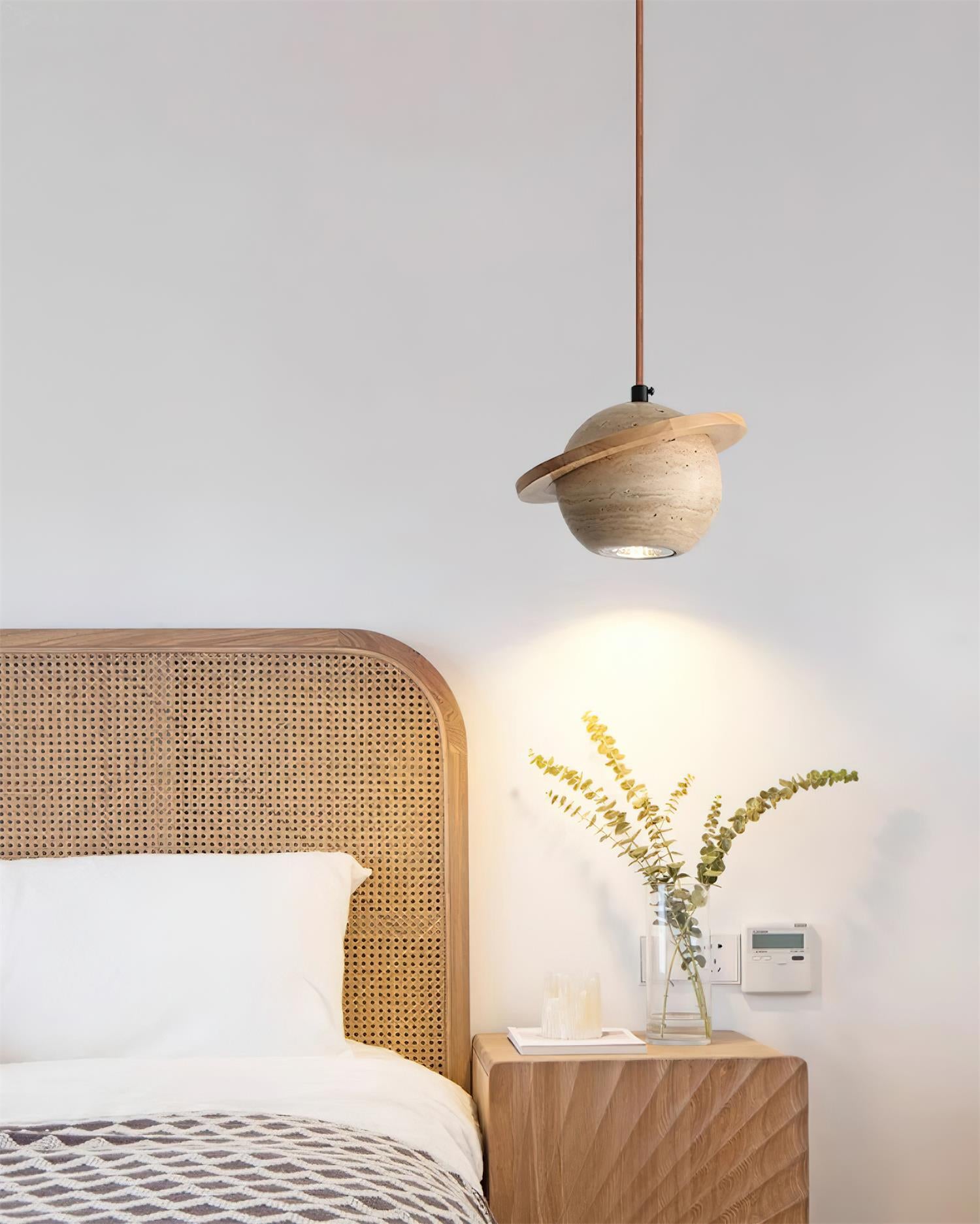 Planet Travertine Pendant Light