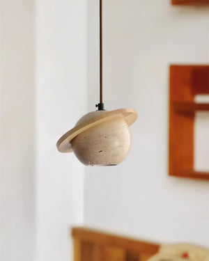 Planet Travertine Pendant Light