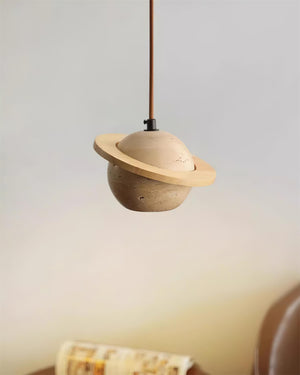 Planet Travertine Pendant Light