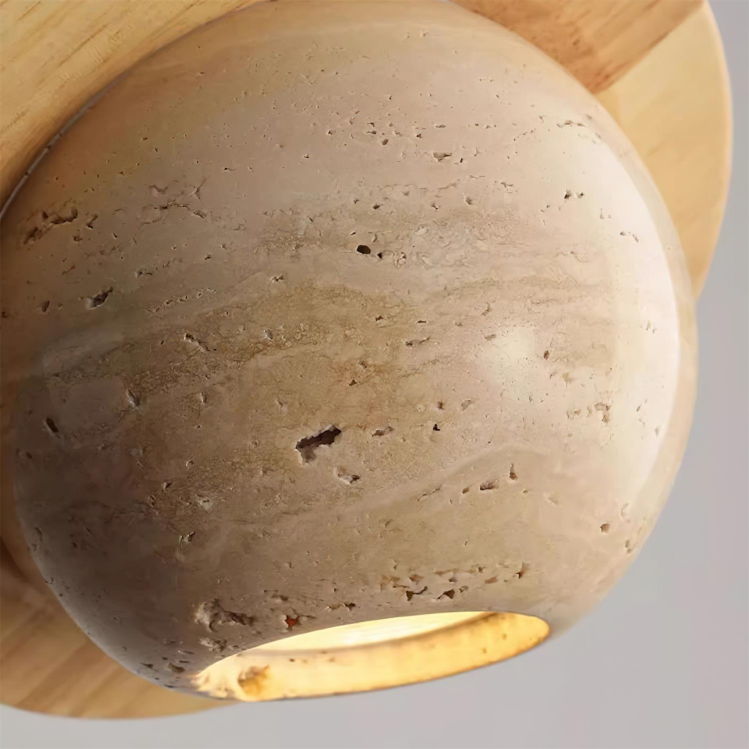 Planet Travertine Pendant Light