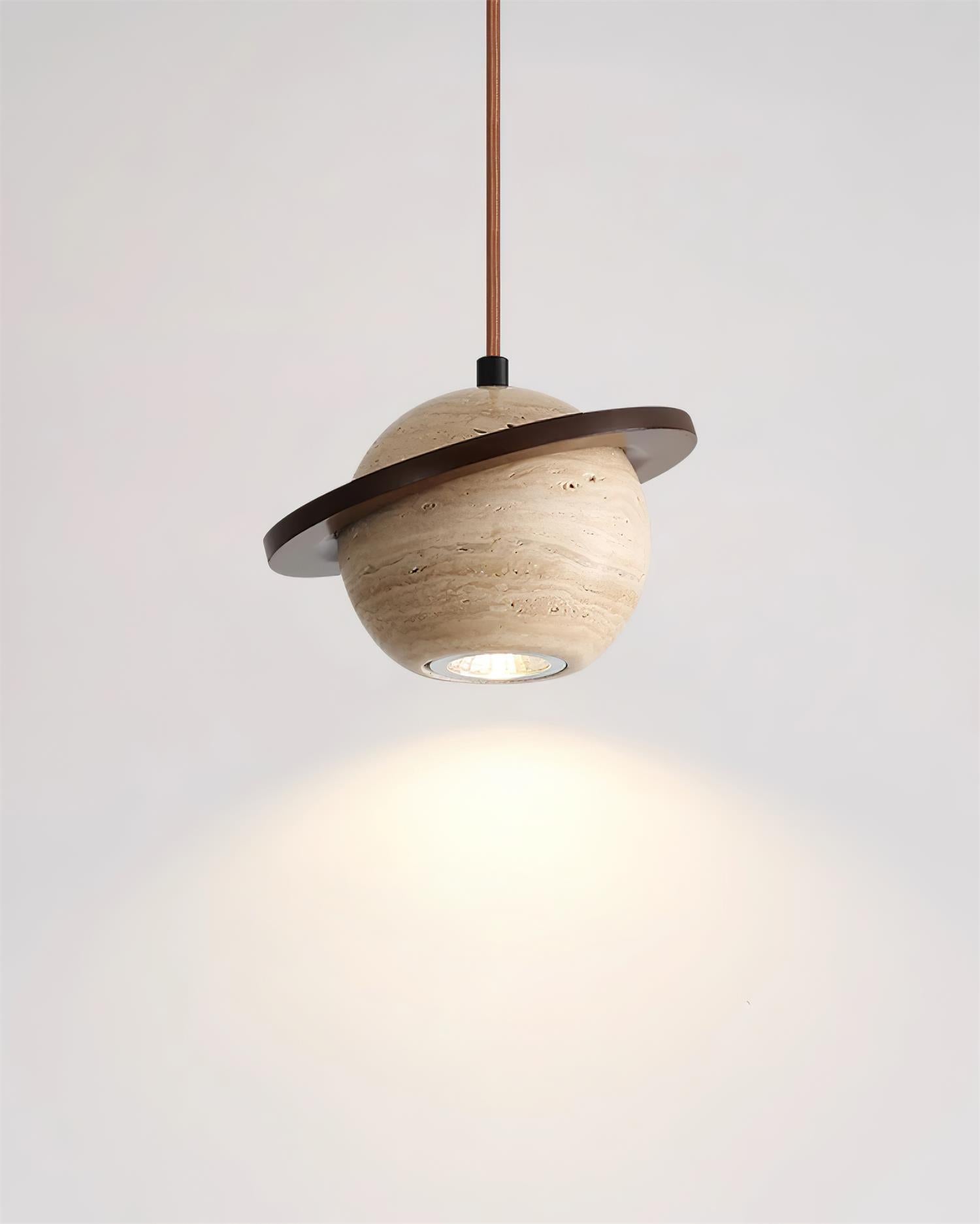 Planet Travertine Pendant Light