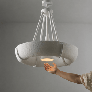 Plaster Drum Chandelier