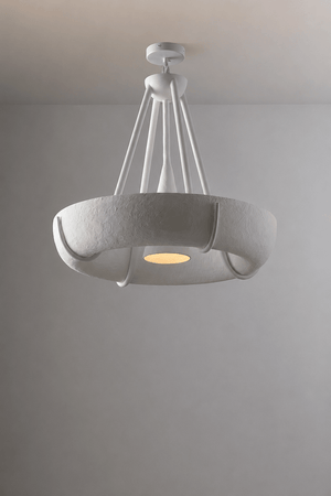 Plaster Drum Chandelier