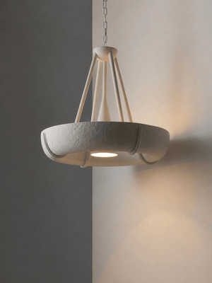 Plaster Drum Chandelier